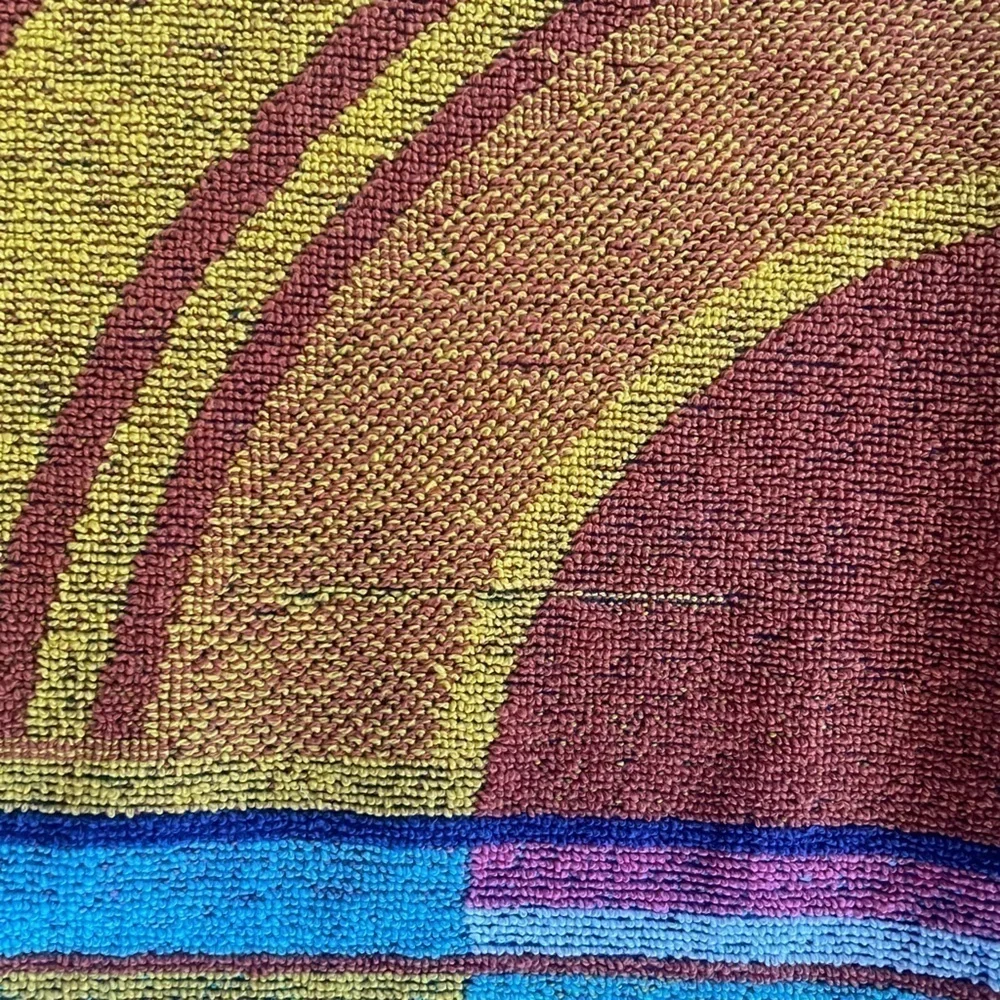 Vintage Beach Towel Setting Rising Sun
